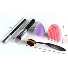 ly Design 3pcs Makeup Brushes Toothbrush Oval Brush Foundation Brushes+ Cosmetic Puff