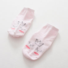 Nice Baby Cartoon Yellow/Pink Cotton Blend Ankle Slipper Anti Slip Soft Socks 0-4 Y