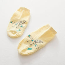 Nice Baby Cartoon Yellow/Pink Cotton Blend Ankle Slipper Anti Slip Soft Socks 0-4 Y