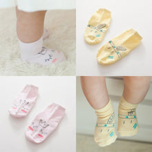 Nice Baby Cartoon Yellow/Pink Cotton Blend Ankle Slipper Anti Slip Soft Socks 0-4 Y