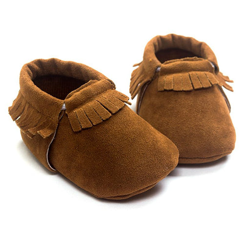PU Suede Leather born Baby Boy Girl Moccasins Soft Moccs Shoes 13 Colors Bebe Fringe Soft Soled Non-slip Footwear Crib Shoe