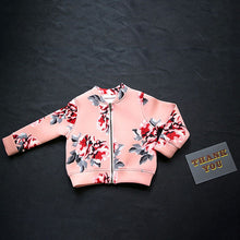 Pink Black Toddler Girl Coats Zipper Tops Toddler Child Baby Warm Sweatshirt Jackets