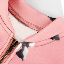 Pink Black Toddler Girl Coats Zipper Tops Toddler Child Baby Warm Sweatshirt Jackets