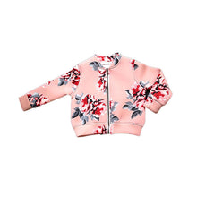 Pink Black Toddler Girl Coats Zipper Tops Toddler Child Baby Warm Sweatshirt Jackets