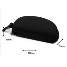 Portable Superior Zipper Eye Glasses Sunglasses Hard Case Box Portable Protector Black Universal 6.96X 2.95X2.55 inch LY6
