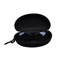 Portable Superior Zipper Eye Glasses Sunglasses Hard Case Box Portable Protector Black Universal 6.96X 2.95X2.55 inch LY6