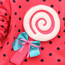 Princess Baby Kids Girls Lace Dress Candy Polka Dot Print Long Sleeve Shirt Dresses
