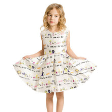 Princess Girl Dress Kids Cute Graffiti Drawing Patterns Dresses Meninas Vestidos PY2