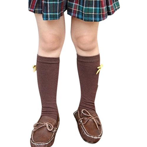 Princess Kids School Leg Warmer High Knee Socks Bow Solid Stockings For Girls  Y2