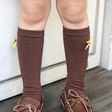 Princess Kids School Leg Warmer High Knee Socks Bow Solid Stockings For Girls  Y2