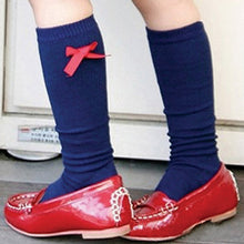 Princess Kids School Leg Warmer High Knee Socks Bow Solid Stockings For Girls  Y2