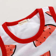 Pro Baby Boy Watermelon Printed Suit Sets Sleeveless Shirt+Shorts Kids Cartoon S Vest Clothes Set
