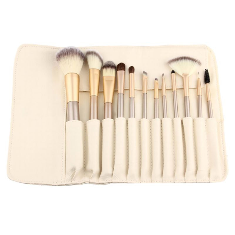 Pro Cosmetics Brushes Set Wood Material Stems Brush Horse Hair Makeup Foundation Powder Blush Eyeliner Brushe 12/18pcs PY2