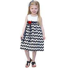 Pro Flower Kids Dress Princess Girl Dress Striped Party Costume For Girls Dresses Children Clothing LE2