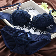 Pro Women Push Up Bra Set Girl Floral Lace Underwear Set Underwire Brassiere Outfit LE2