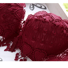 Pro Women Push Up Bra Set Girl Floral Lace Underwear Set Underwire Brassiere Outfit LE2
