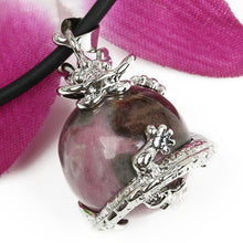 Punk Gems Dragon Wrap Inlaid Ball Charm Pendant Bead For Necklace  Jewelry