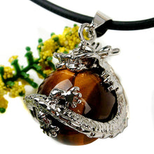 Punk Gems Dragon Wrap Inlaid Ball Charm Pendant Bead For Necklace  Jewelry