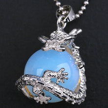 Punk Gems Dragon Wrap Inlaid Ball Charm Pendant Bead For Necklace  Jewelry