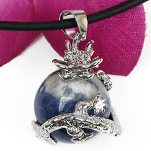 Punk Gems Dragon Wrap Inlaid Ball Charm Pendant Bead For Necklace  Jewelry