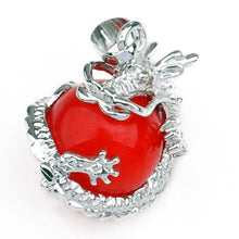 Punk Gems Dragon Wrap Inlaid Ball Charm Pendant Bead For Necklace  Jewelry