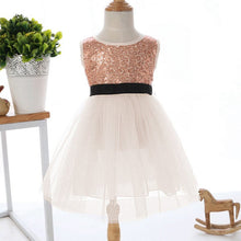 Red/Beige/Gray Girls Clothes Infant Sleeveless Kids Prom Dresses Tulle Sequins Princess Dress Costumes