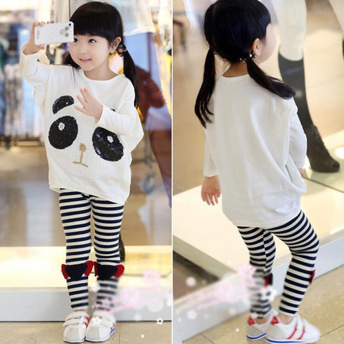 children's clothing Girls cute paillette panda batwing Hoodies sweatshirts kids t-shirts clothes