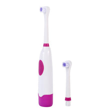Rotary Electric Toothbrush No Rechargeable Tooth Brush Electric With 2 Brush Heads Blue Dental Care LE4