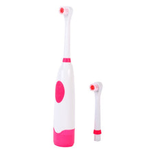 Rotary Electric Toothbrush No Rechargeable Tooth Brush Electric With 2 Brush Heads Blue Dental Care LE4