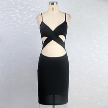 Sexy Bodycon Dresses Women Sleeveless Cut out Bandage Party Midi Dress