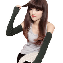 Sexy Lady Women Arm Long Half Fingerless Gloves Sleevelets Knitted Mittens Glove 13 Colors PY6