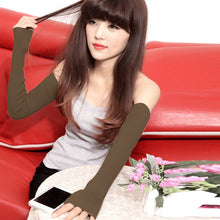 Sexy Lady Women Arm Long Half Fingerless Gloves Sleevelets Knitted Mittens Glove 13 Colors PY6