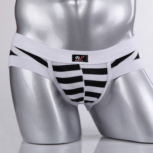 Sexy Mens Cotton Underwear Briefs Striped Shorts  Men's Underpants