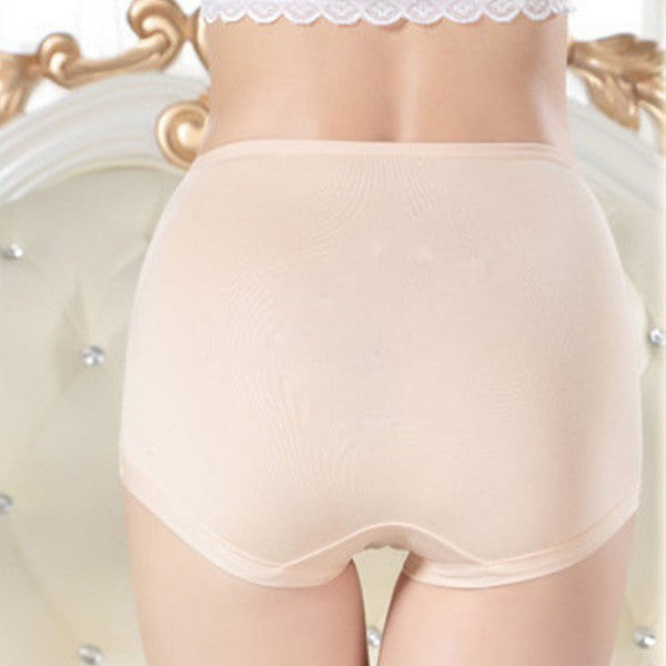 Sexy Women Bamboo Fiber High Waist Underwear Print Lingerie Panties Briefs Knickers