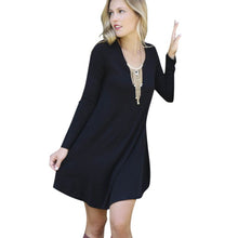 Sexy Women Casual Long Sleeve Party Mini Dress  Solid Dresses Three Colours