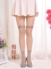 Sexy Women  Japan Angel Animal Mock Knee High Tattoo Tights Pantyhose Pattern Printed Stockings