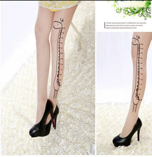 Sexy Women  Japan Angel Animal Mock Knee High Tattoo Tights Pantyhose Pattern Printed Stockings
