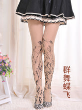 Sexy Women  Japan Angel Animal Mock Knee High Tattoo Tights Pantyhose Pattern Printed Stockings