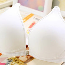 Sexy Women Front Closure Wireless Seamless Bra Racer Back Push Up Solid Bras
