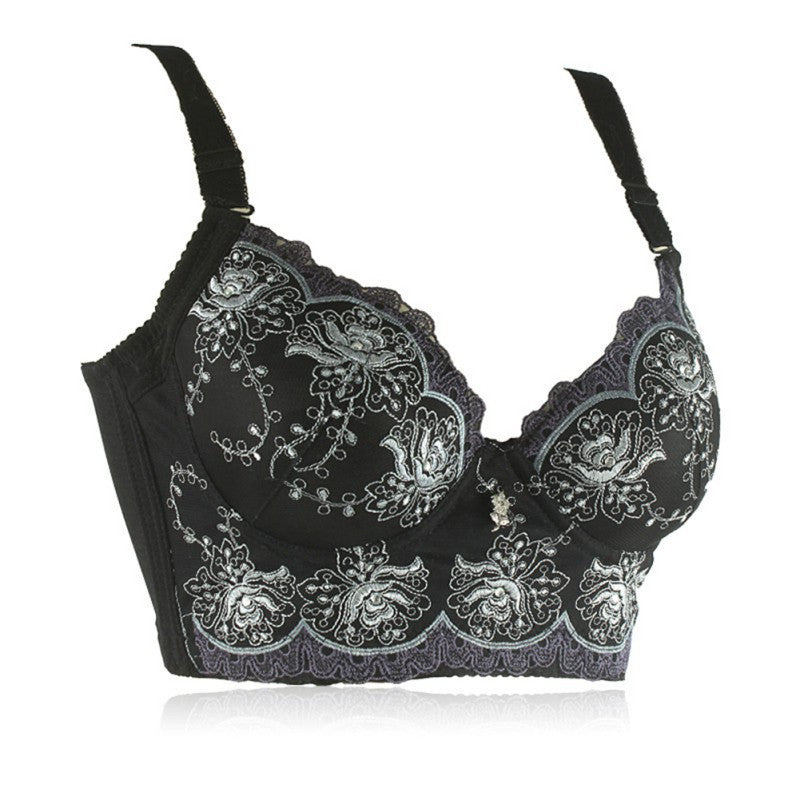 Sexy Women Girl Deep U Plunge Push Up Lace Bra Underwire Side Support Bras Lingerie