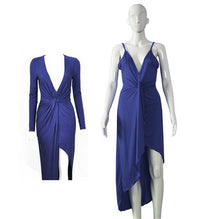 Sexy Women Halter Spaghetti Straps V-neck Dress Sleeveless Backless Dress Maxi Party Dresses