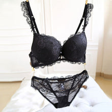 Sexy Women Lace Push Up Deep V Bra and Panty Set Underwire Bras Underwear Lingerie Outfits