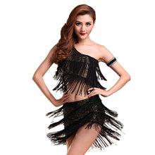Sexy Women Latin Dance Skirts & Rhythm Salsa Cha Cha Tassels Tango Dress Top Ballroom Y46