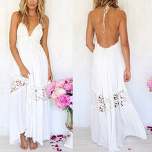 Sexy Women Maxi Long Lace Beach Backless Ball Gown Dress