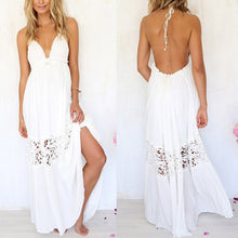 Sexy Women Maxi Long Lace Beach Backless Ball Gown Dress