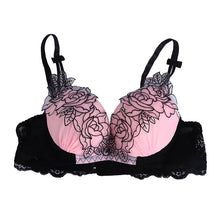 Sexy Women Push Up Bra and Panty Sets Underwear Embroidery Lace Underwire Lingerie 2 Colors