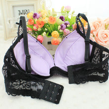 Sexy Women Push Up Bra and Panty Sets Underwear Embroidery Lace Underwire Lingerie 2 Colors