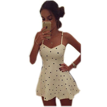 Sexy Women Sleeveless Bodycon Party Polka Dots Casual Cocktail Short Mini Dress  P16