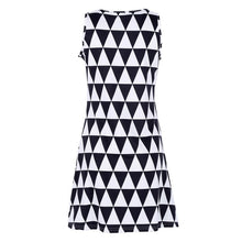 Sexy Women Sleeveless Crew Neck A-Line Party Off-Shoulder Dress