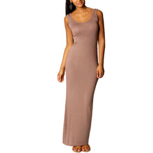 Sexy Women Sleeveless Bodycon Dress Scoop Neck Bandage Party Long Maxi Dresses